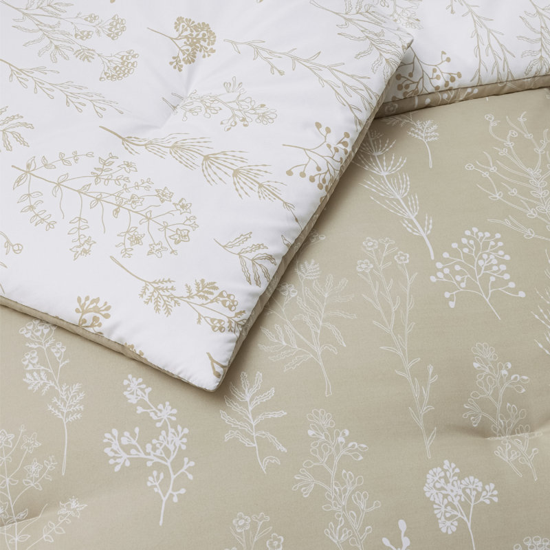 Best Seller Bedsure Comforter Set Reversible Cute Floral Bedding, 89GSM, Burgundy, Full