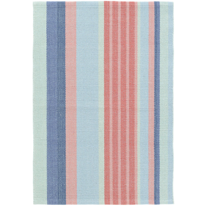 Aruba Stripe Handwoven Cotton Rug, Rectangle 7'6" x 9'6"
