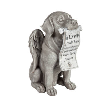 Arlmont & Co. Katty Puppy Angel Garden for Pet Memorial Gifts and