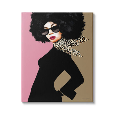 " Female Glam Fashion Vintage Pop Ed Scarf Portrait " by Mercedes Lopez Charro