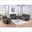 Fauteuil inclinable moderne à mouvement manuel simple | Fumée | Cuir PU-187042830