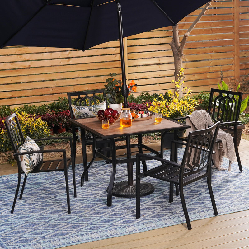 Horwich 4 - Person Patio Dining Set with Square Table