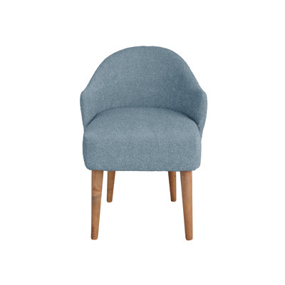 50cm H Polyester Blend Upholstered Slat Back Armchair