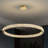 48in Large Gold Ring Chandelier Dimmable LED Crystal Pendant Light Fixtures for Dining Room Living Room