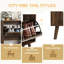 Armoire à chaussures de style médiéval moderne, unité de rangement à chaussures verticale avec finition rainurée verticale, armoire à chaussures de couleur noyer de 23,6 pouces-125537778