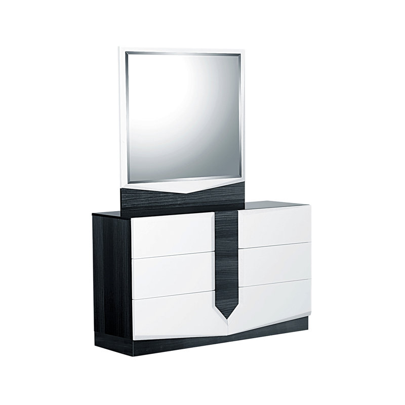 Miroir mural blanc pour salle de bain