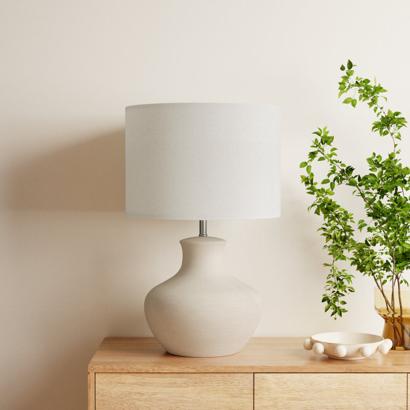 Lillith Ceramic Table Lamp, Ivory