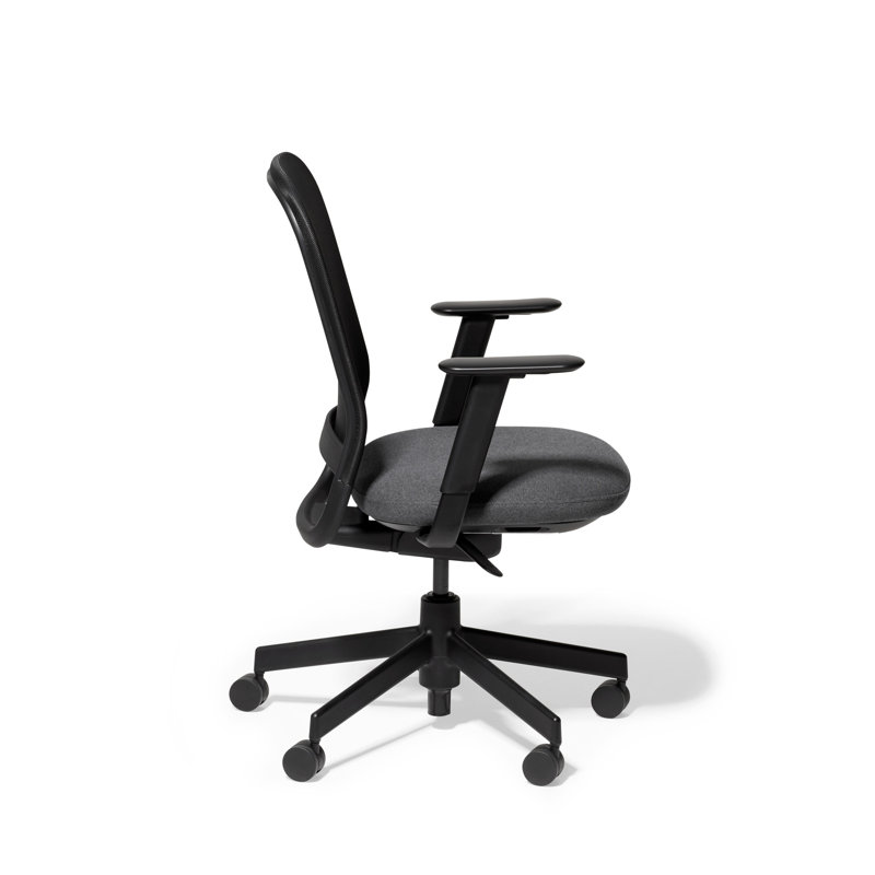 Maxwell Task Chair, Charcoal, Black