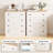 4 Drawer Dresser, White Dresser Modern Storage Chest Of Drawers, Farmhouse Storage Cabinet Organizer With 4 Drawers For Living Room, Entryway, Hallway, White-1917330715