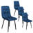  Set Of 4 Modern Velvet Dining Chairs, Comfy High Back Armless Side Chairs For Living Room, Kitchen, Office, Blue-1079937044