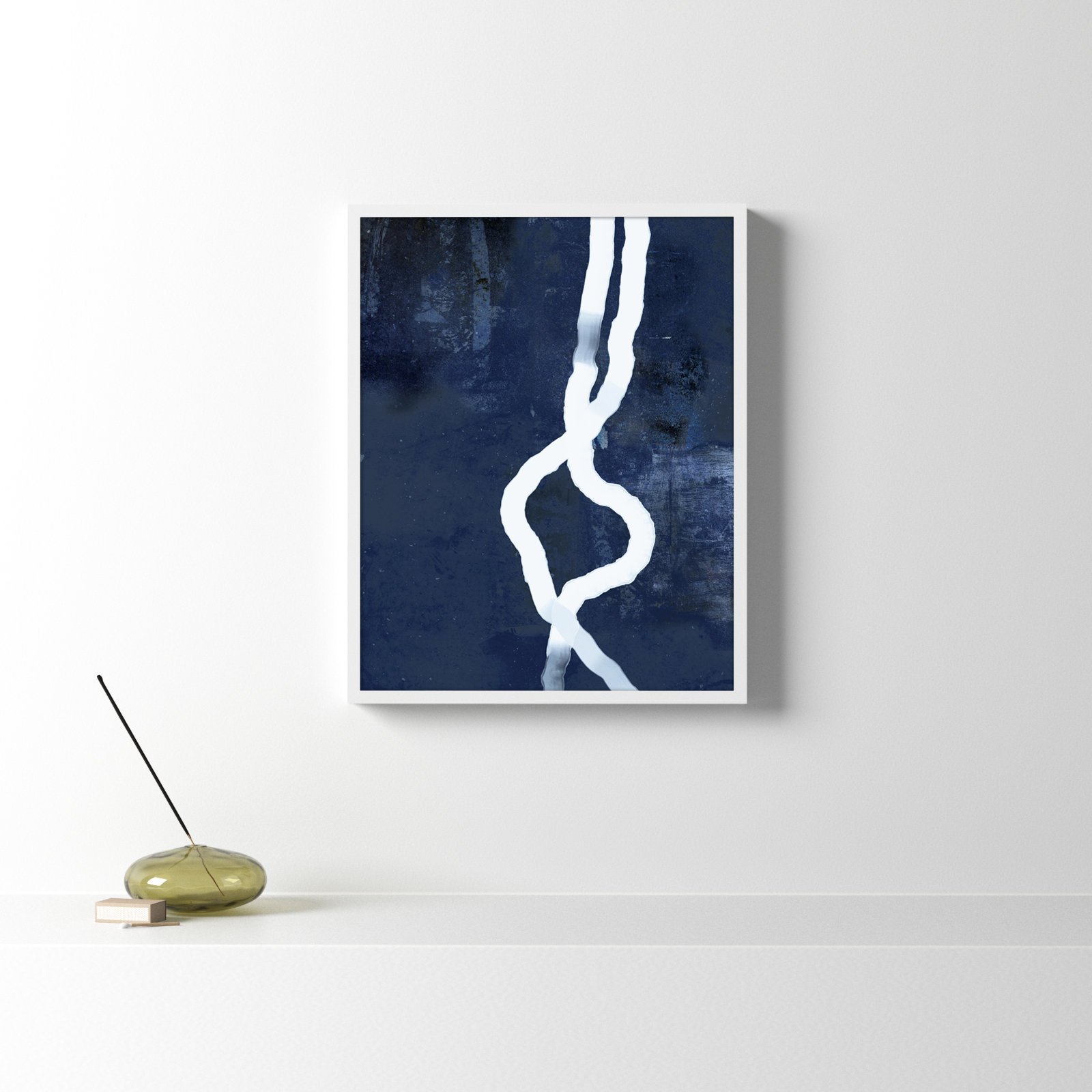 White Rope 3 by Jacques Pilon, 20" H x 16" W, White