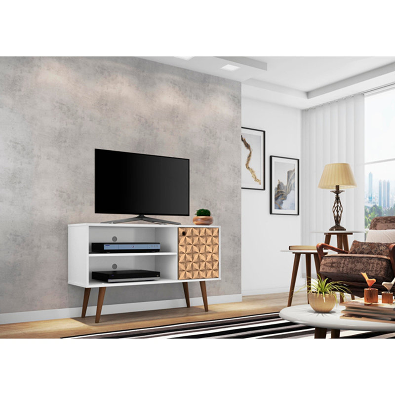 Liberty 43" TV Stand, Natural/White