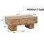 Table basse spacieuse à plateau rectangulaire de conception moderne en bois avec construction et finition