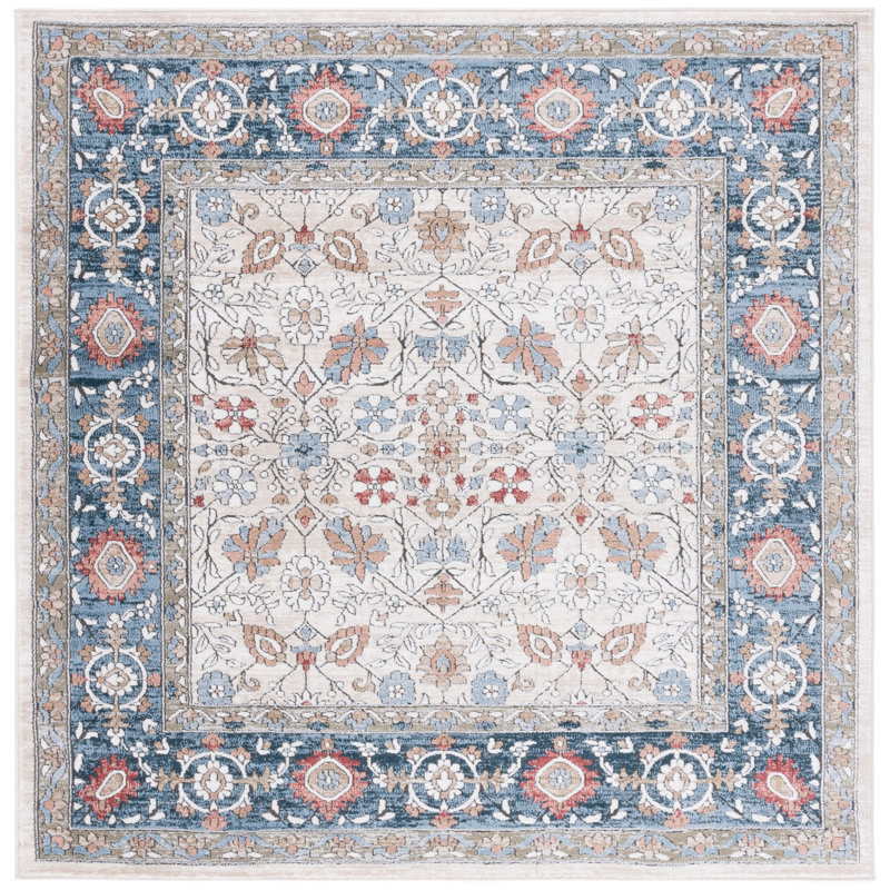 Jaquwan Performance Oriental Rug, Square 6'7"