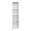 Armoire blanche avec lampe à bande en aluminium de 3 mm et panneau de particules de 15 mm de largeur, l 40 x 29 x H 170 cm, lampe pour matériaux stables, blanc, qualité pour le rangement