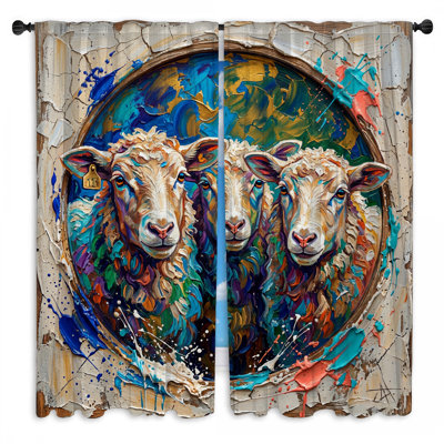 Rideaux de fenêtre Three Sheep