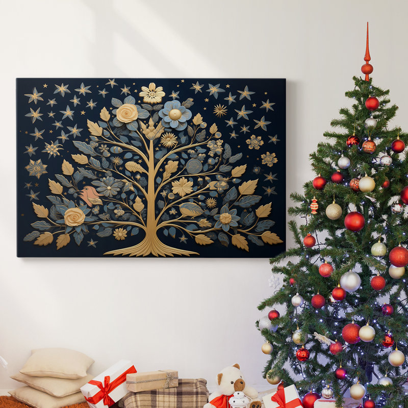 Christmas Holiday Arts - Toile tendue avec châssis, H 18 po x l 27 po