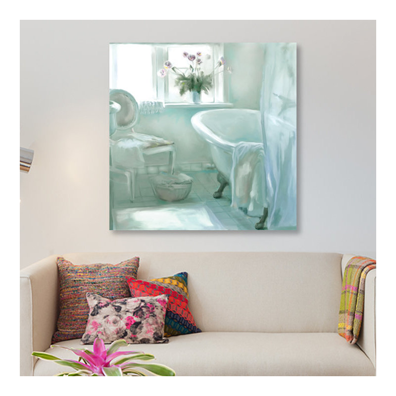 «Ambiance», reproduction sur toile, H 26 po x l 26 po x P 1,5 po, Toile tendue