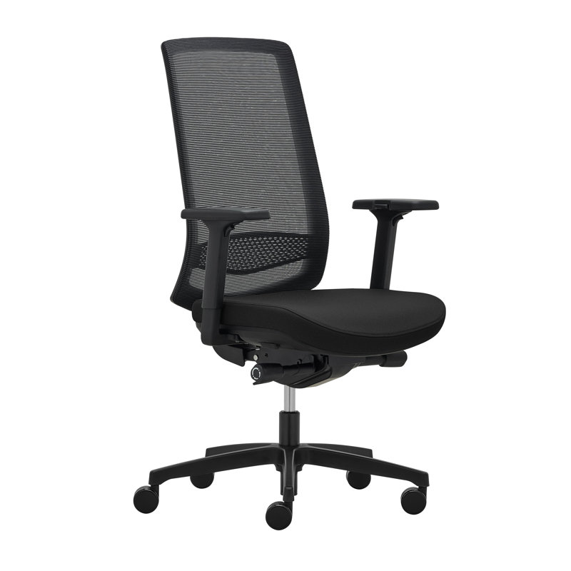 Chaise de travail multifonctionnelle à haut dossier Adapt Mesh, Noir