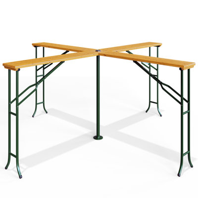 Normandie Specialty Solid Wood Outdoor with Umbrella Hole Bar Table - 241 cm W 241 cm D