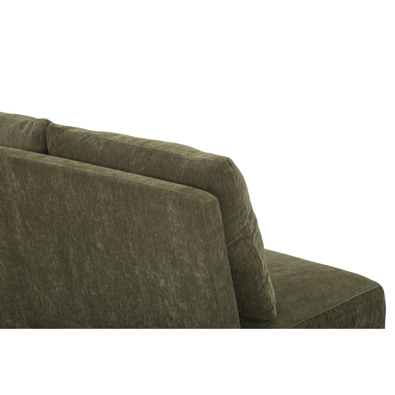 Banquette de salle à manger Nalaya, Chenille performance vert olive