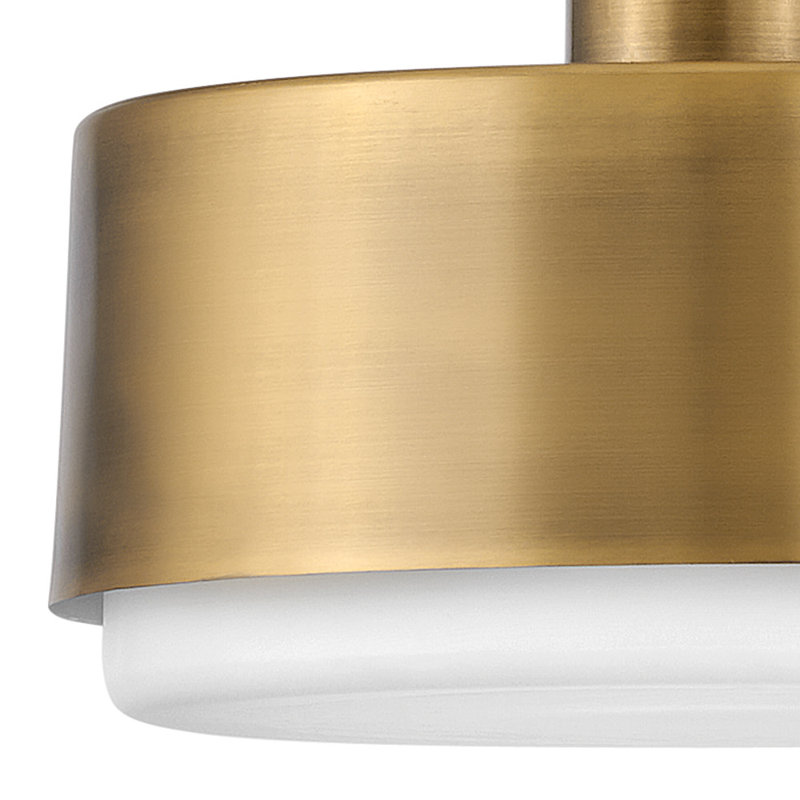 Luminaire suspendu tambour simple à 2 lumières Fitzgerald, Laiton laqué