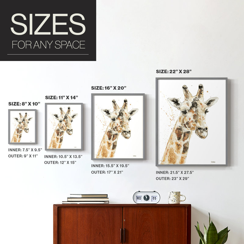 Reproduction encadrée Savannah IV - bois massif, H 11 po x l 9 po, Gris