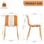 Chaises modernes d'intérieur / d'extérieur - Ensemble de 4 sièges en PP avec pieds en métal robustes-1074097521
