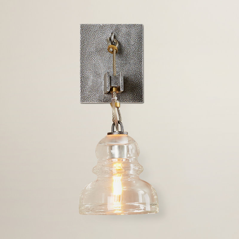 Menlo Park 1 Light Wall Sconce, Silver