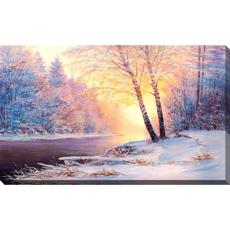 Winter Wonderland - reproduction sur toile tendue, H 18 po x l 30 po x P 1 po