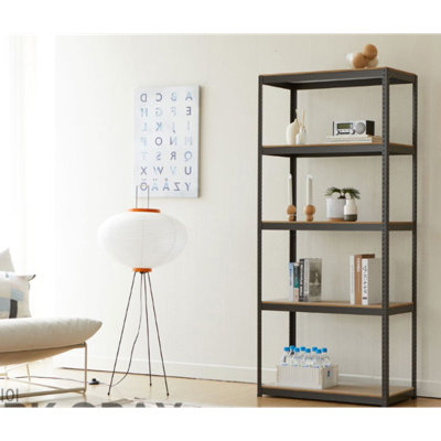 Storage Shelves - 5 Tier Adjustable Garage Storage Shelving, Heavy Duty Metal Storage Utility Rack Shelf Unit