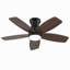 Ventilateur de plafond à profil bas 32 pouces avec lumière et télécommande, moteur à courant continu à intensité variable, pour une utilisation à l'intérieur ou à l'extérieur, noir