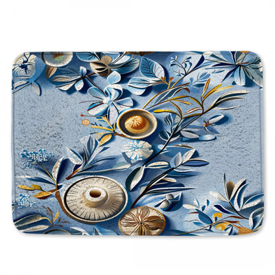 Tapis de bain floral