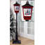 Snowing Santa Scene Lamp Post - 72 Inches
