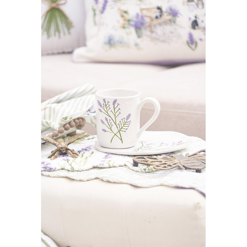 Lavender Fields Reversible Scallop Quilt Table Runner