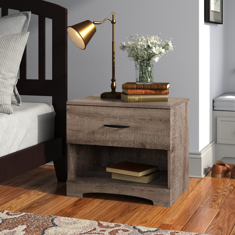 Lochran 22.25'' W Nightstand, Weathered Oak