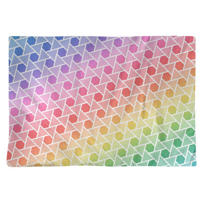 Récapitulatif de coton de 18 po hexagonals triangles