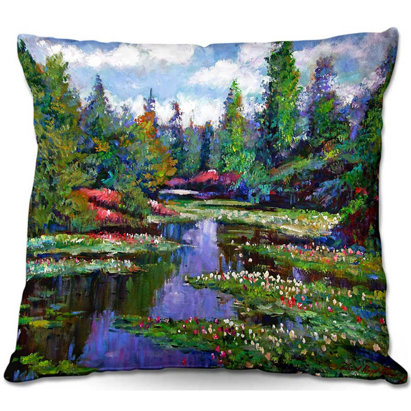 Coussin décoratif waterlily lake reflections, 20 po x 20 po