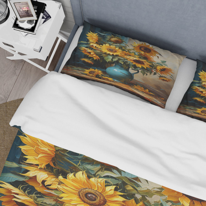 Ensemble de housse de couette en microfibre / polyester Masterding Sunflowers By Van Gogh II Bedding