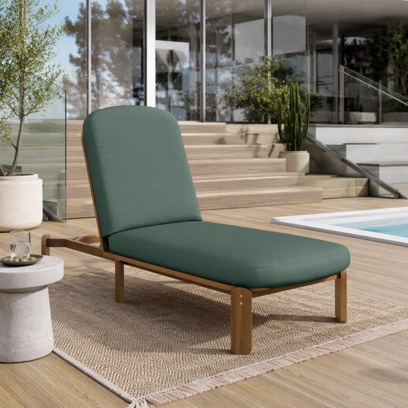 Chaise longue d'extérieur ajustable, Vert