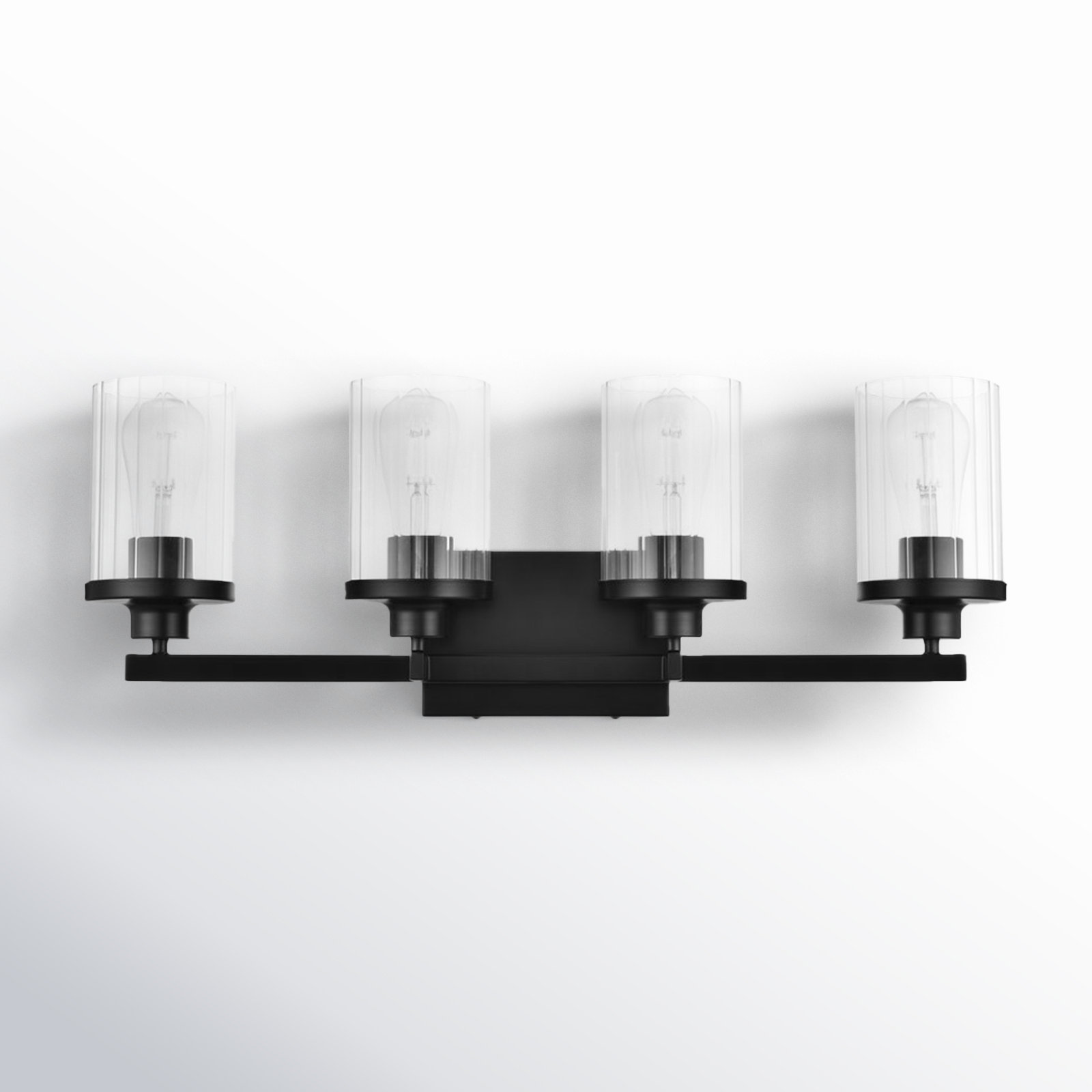 Dariela Dimmable Vanity Light, Black, 10" H x 18" W x 18" D, 3 Lights
