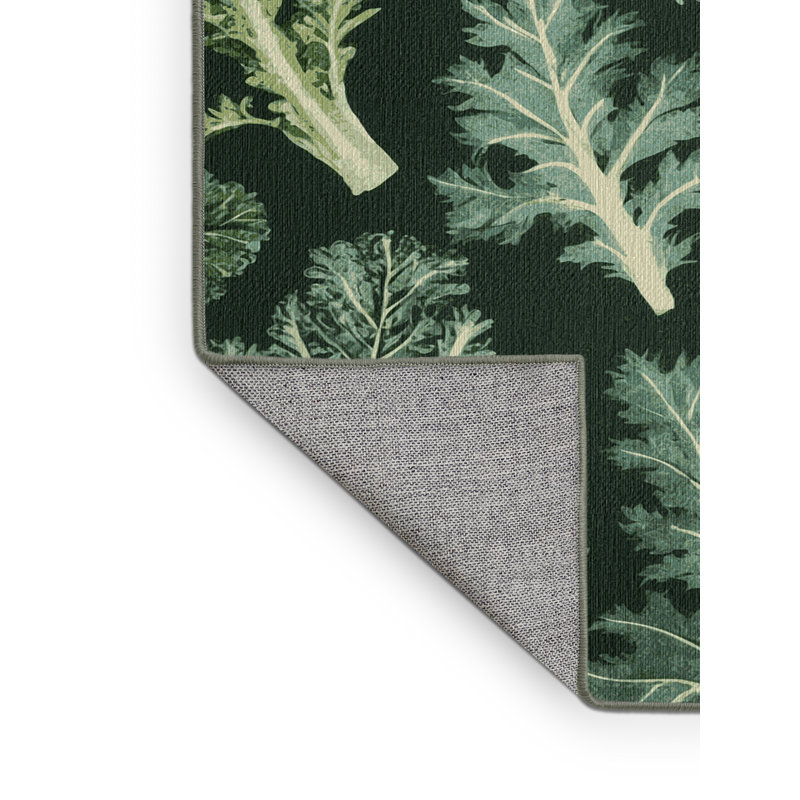  Tapis lavable Kale Brassica oleracées, Rectangle 2 pi x 3 pi