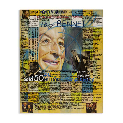 "Tony Bennett", art mural sur toile par Sabin