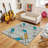 Large area carpet, modern geometric splicing floor decoration bedroom aesthetic carpet, rock wood series, living room, dining room, daycare, office, machine washable carpet, 5x8 feet blue-2114772515