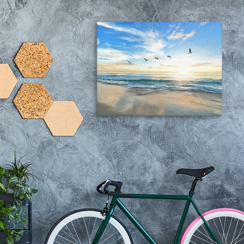 Motif de vol côtier - impression sur toile tendue