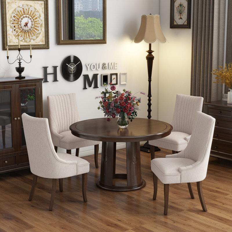 Chaise de salle à manger rembourrée Belice, Beige
