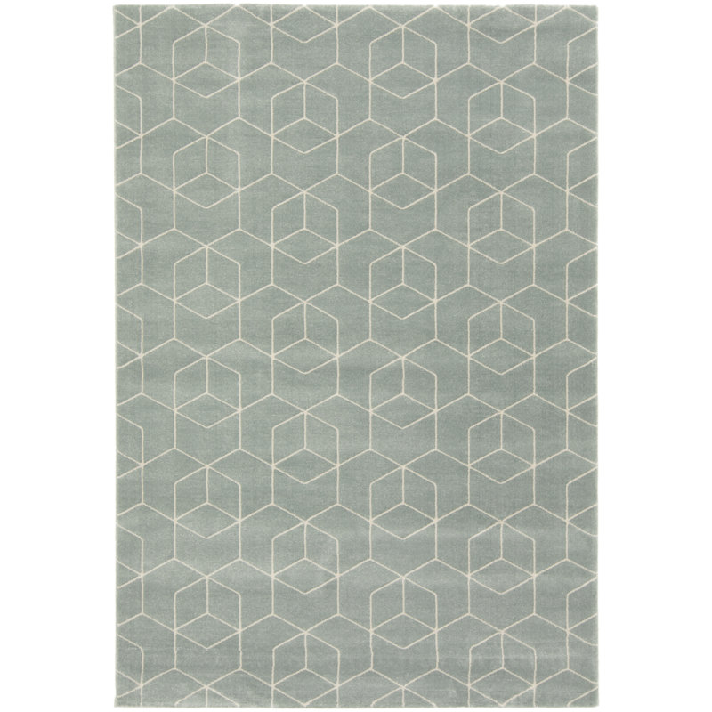 Norvan Geometric Shag Area Rug, Rectangle 80 x 150cm