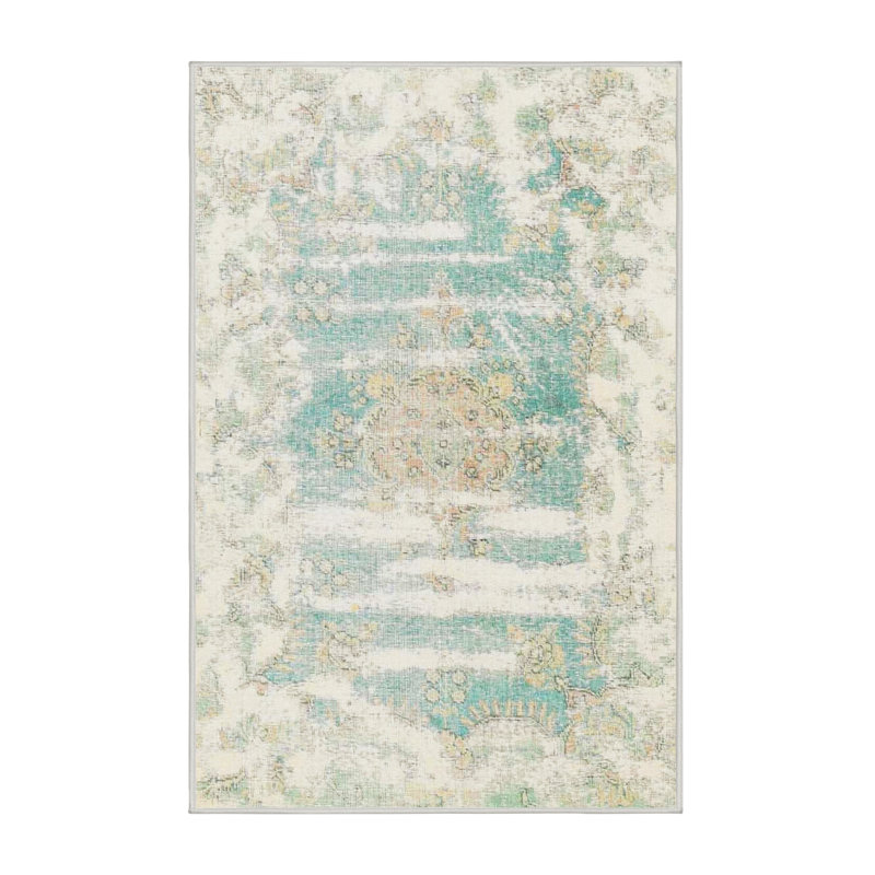 Tapis traditionnel 100% lavable à la machine 4311, Rectangle 6 pi x 9 pi