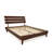 Caden Solid Wood Platform Bed with Adjustable Headboard, Mid-Century Modern-482096209-482096220