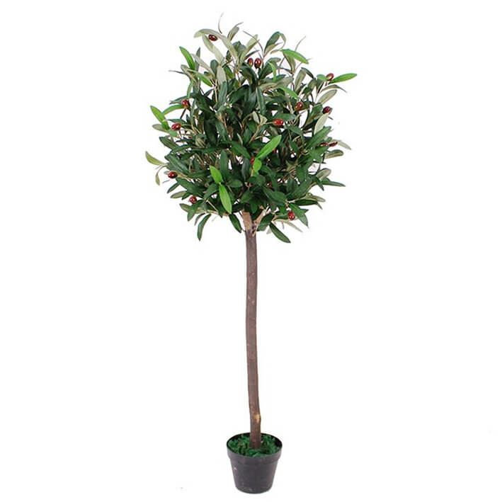 Faux Olive Tree Plant in Pot Liner, 120cm H x 45cm W x 45cm D
